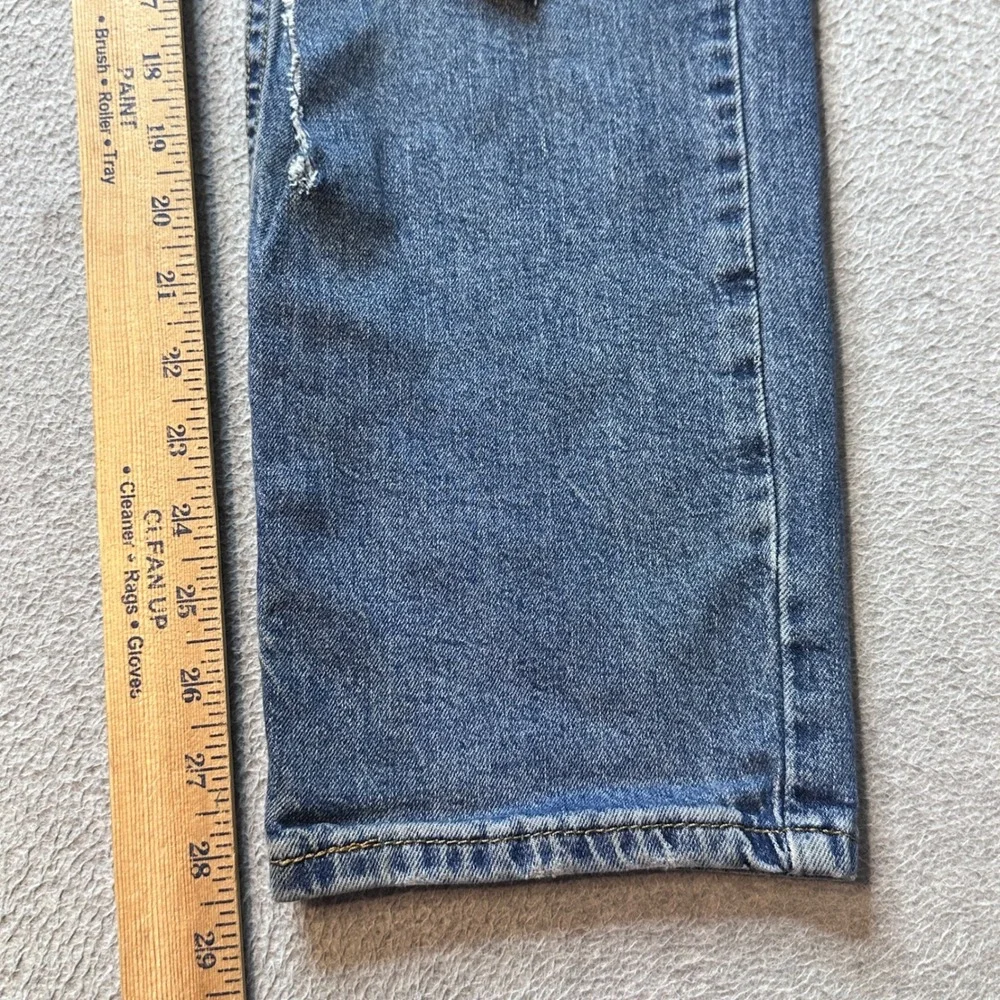 Levi's 502 Jeans Mens 36x32 (35x29) Blue‎ Regular Taper Distressed Stretch Denim